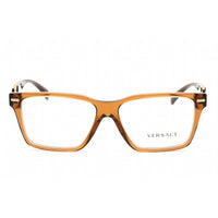 Versace Unisex Eyeglasses - Transparent Brown Plastic Rectangular Frame | 0VE3335 5028 ,