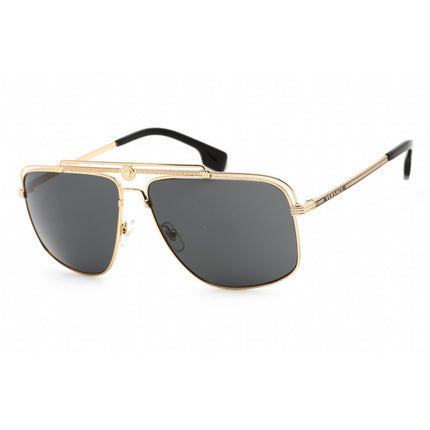 Versace Unisex Sunglasses - Gold Metal Frame Dark Grey Lens | VE2242 100287 ,