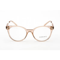 Versace Women's Eyeglasses - Transparent Brown Plastic Round Frame | VE3291 5215 ,