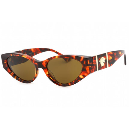 Versace Women's Sunglasses - Havana Plastic Frame Dark Brown Lens | 0VE4454 543773 ,