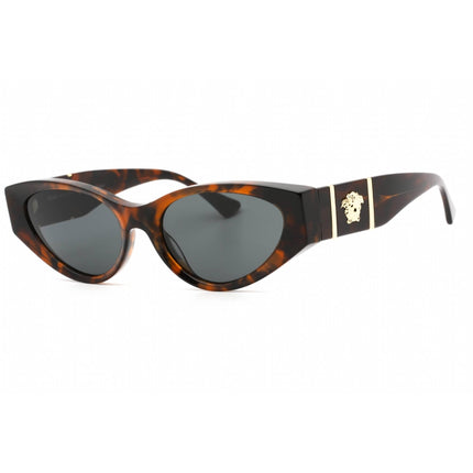 Versace Women's Sunglasses - Havana Plastic Full Rim Cat Eye Frame | 0VE4454 542987 ,