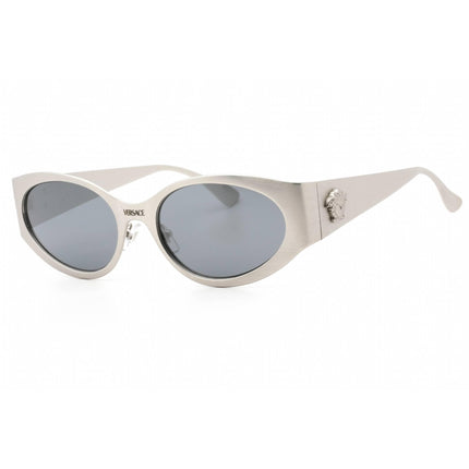 Versace Women's Sunglasses - Matte Silver Full Rim Cat Eye Frame | 0VE2263 12666G ,