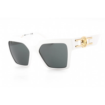 Versace Women's Sunglasses - White Plastic Full Rim Rectangular Frame | 0VE4458 314/87 ,