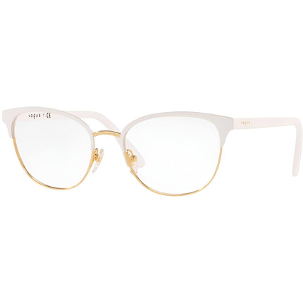 Vogue Unisex Eyeglasses - Top White/Gold Metal Full Rim Oval Frame | 0VO4088 5131 ,