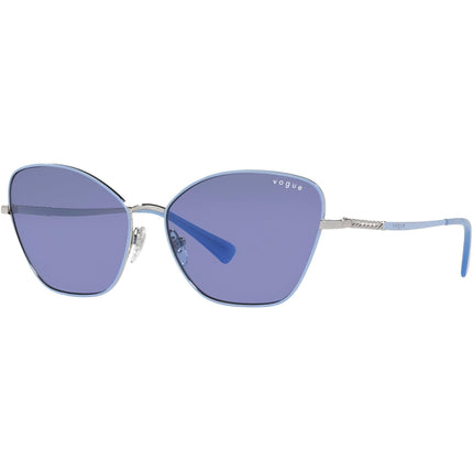 Vogue Women's Sunglasses - Top Mauve/Silver Frame Dark Violet Lens | 0VO4197S 323/7658 ,