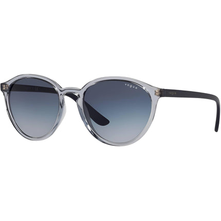 Vogue Women's Sunglasses - Violet Transparent Frame Dark Grey Lens | 0VO5374S 29054L55 ,