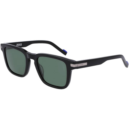 Zeiss Men's Sunglasses - Black Acetate Square Frame Green Lens | ZS22519S 001 ,