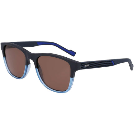Zeiss Men's Sunglasses - Steel Blue Acetate Square Frame Brown Lens | ZS22521SLP 401 ,