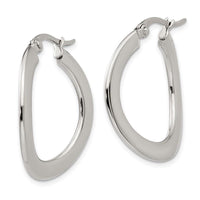 Stainless Steel Polished Hoop Earrings ,