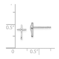 Madi K Kid's 14k White Gold Cross Post Earrings ,