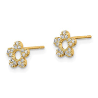 Madi K Kid's 14k CZ Flower Post Earrings ,