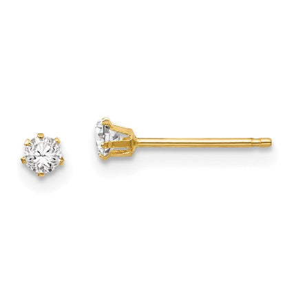 Madi K Kid's 14k CZ Stud Post Earrings ,