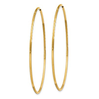 14k 1.25mm Diamond-cut Endless Hoop Earring ,