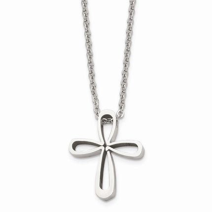 Stainless Steel Polished Cross Necklace ,