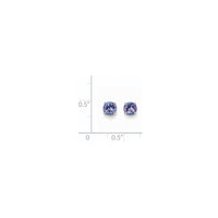 14k White Gold Tanzanite Earrings ,
