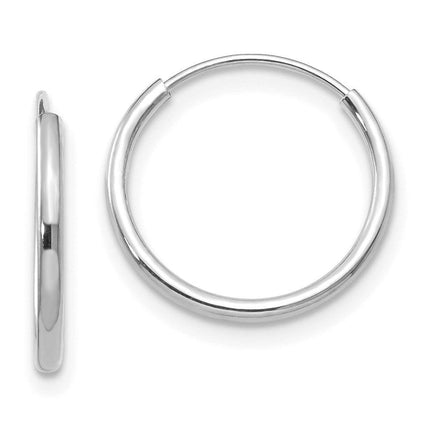 Madi K Kid's 14k White Gold Endless Hoop Earrings ,