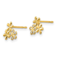 Madi K Kid's 14k CZ Flower Post Earrings ,