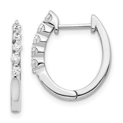 14k White Gold Diamond Earrings ,