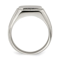 Stainless Steel Polished Signet Ring ,