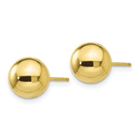 10k Polished 8mm Ball Post Earrings ,