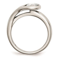 Stainless Steel Polished CZ Ring ,