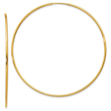 14k 1.25mm Endless Hoop Earring ,