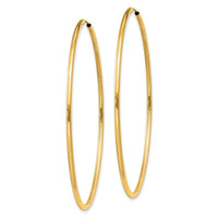 14k 1.5mm Polished Round Endless Hoop Earrings ,