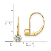 14k 3.75mm Round Leverback Earring Mountings ,