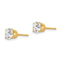 14k 5.5mm CZ stud earrings ,