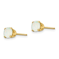 14k 5mm Opal Earrings - October ,