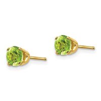 14k 5mm Peridot Earrings - August ,