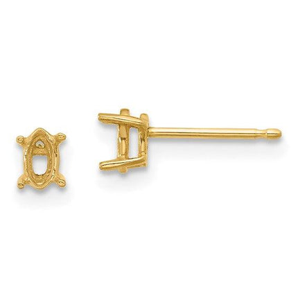 14k 5x2.5 Marquise Earring Mountings No Stones Included No Backs ,