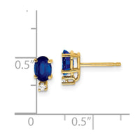 14k 6x4 Oval & Diamond Earring Mountings No Stones Included No Backs ,