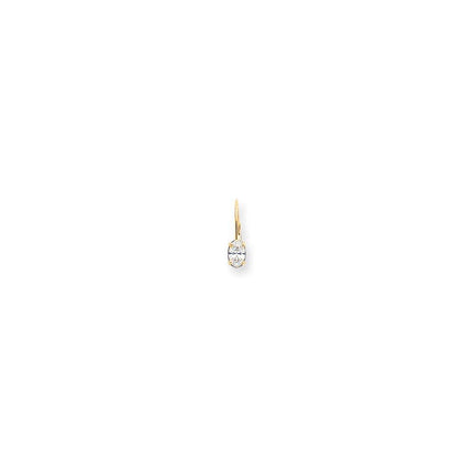 14k 6x4 Oval Leverback Earring Mounting No Stones Included ,