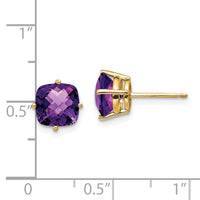 14k 7mm Cushion Earring Mountings No Stones Included No Backs ,