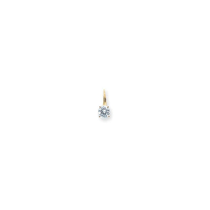 14k 7mm Round Leverback Earring Mounting No Stones Included ,
