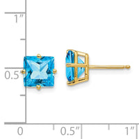 14k 7mm Square Earring Mountings No Stones Included No Backs ,