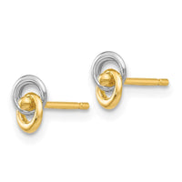 14k & Rhodium Love Knot Ear ,