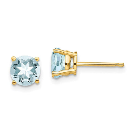 14k Aquamarine Earrings ,