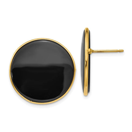14k Black Onyx Earrings ,