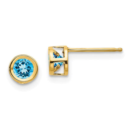 14k Blue topaz Earrings - December ,