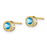 14k Blue topaz Earrings - December ,