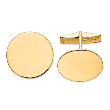14K Circular Cuff Links ,