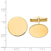 14K Circular Cuff Links ,