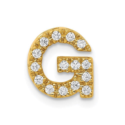 14k Diamond Initial G Charm ,
