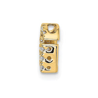14k Diamond Initial G Charm ,