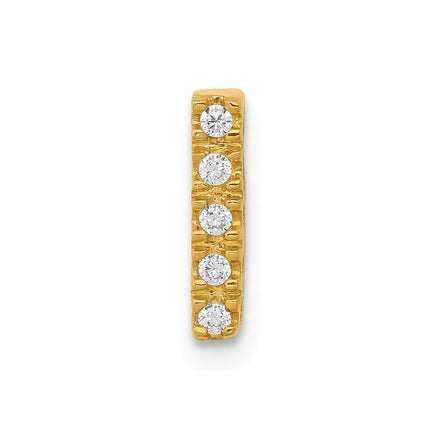 14k Diamond Initial I Charm ,