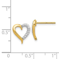 14k Gold Diamond Post Earrings ,
