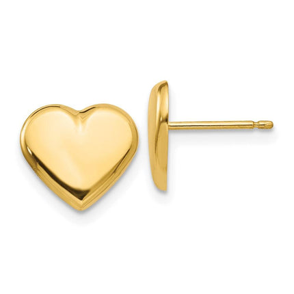 14k Heart Post Earrings ,