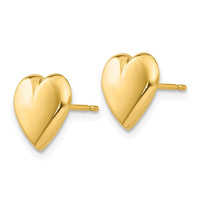 14k Heart Post Earrings ,